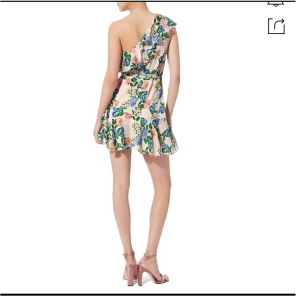 Marissa Webb Perryn Silk One Shoulder Floral Dress - Picture 2 of 10